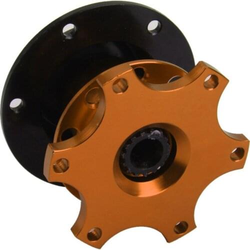 1Piece Steering Wheel Quick Release Hub Adapter Snap Off Boss Kit Golden