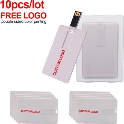10pcs/lot 64GB Credit Card Custom Logo USB Flash Drive 2.0 American Express Pen Drive 32GB 8GB 16GB Bank Card Memory Stick Gift