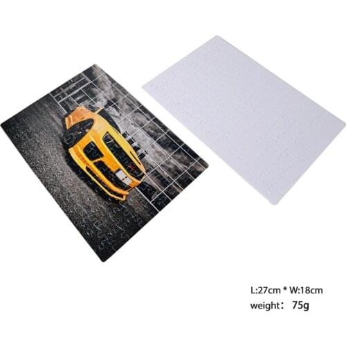 10 Pcs/lot Sublimation Blank Puzzle DIY Heat Transfer Craft Rectangle Jigsaw White Puzzle