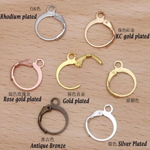 1000pcs 11x15mm small circle ring hoop earring findings french leverback earrings hooks earring clasps jewelry accessories