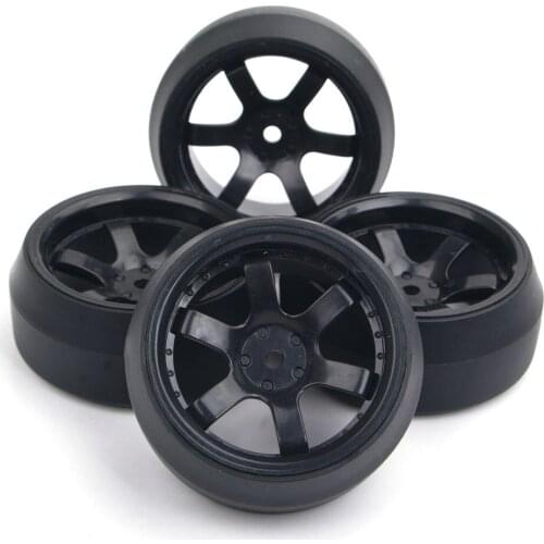 4Pcs/Set Rc Drift Tires & Wheels Rims 12mm Hex For HPI HSP RC 1/10 On-Road Racing Car Part