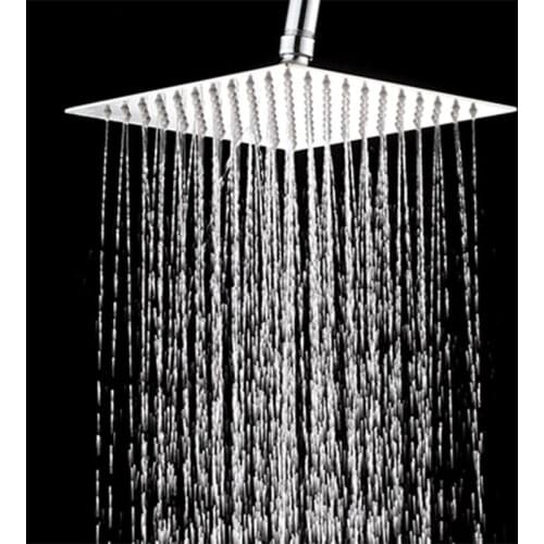 6/8/10'' Ultra-Thin Bathroom Square Shower Large Top Nozzle Rain Shower Bath Shower Head Spray Bathroom Accessories