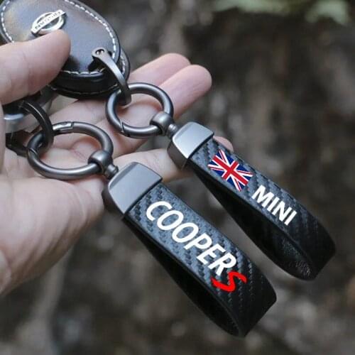 Car Accessories Leather Keychain Lanyard for Keys Key Chain Keyring for Mini Cooper Countryman clubman F54 F56 F55 F60 R60 R61