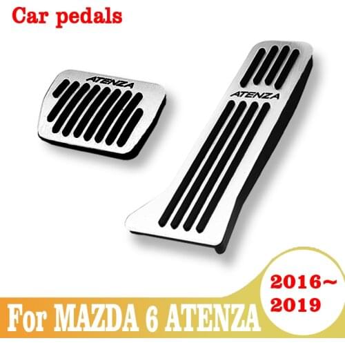 Car Pedals For MAZDA 6 ATENZA 2016 2017 2018 2019 Accelerator Brake Clutch Footrest Pedals Plate Cover Accessories