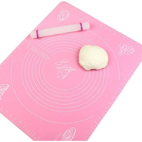 Fast shipping Silicone Baking Mat Cooking Plate Table Cake Fondant Dough Rolling Kneading Mat Baking Mat with Scale Grill Pad