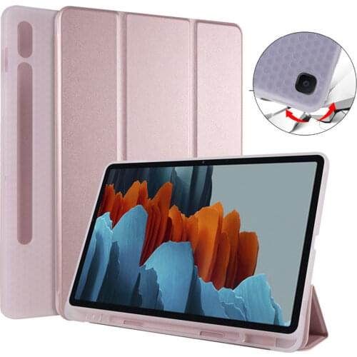 Tablet Case for Samsung Galaxy Tab S7 11'' SM-T870 with Pencil Holder Folio Shell For Galaxy Tab S7 S 7 FE Plus Cover Case