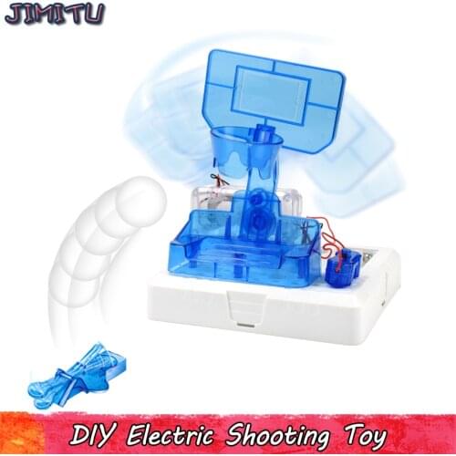 Electric Ball Shooting Model Toys for Children DIY Plastic Assembly Creative Educational Science Kits Sport Toy Gifts for Kids