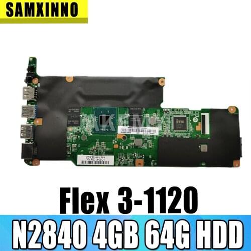 FRU 5B20J08452 Mainboard for Lenovo Flex 3-1120 Yoga 300-11IBY laptop motherboard 80LX 80M0 CPU:N2840 RAM:4GB HDD:64G