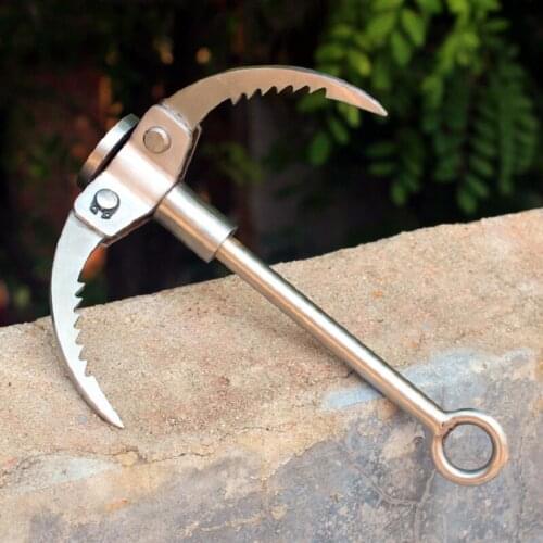 Outdoor Rock Climbing Hooks Wilderness Survival Climbing Carabiner Grappling Hook Ice Rock Climbing Hook For Survival Escape