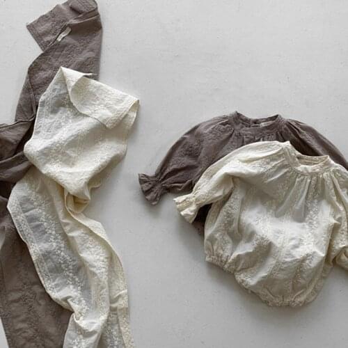 Korean Style Spring Autumn Baby Girls Clothes Cotton Long Sleeve Infant Baby Girls Jumpsuit Toddler Baby Girl Romper