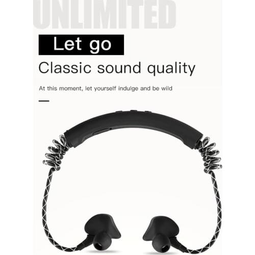 M12 BT 5.0 Wireless Headset Telescopic Sport In-ear Headset Magnetic Suction Stereo Microphone (White/Black)