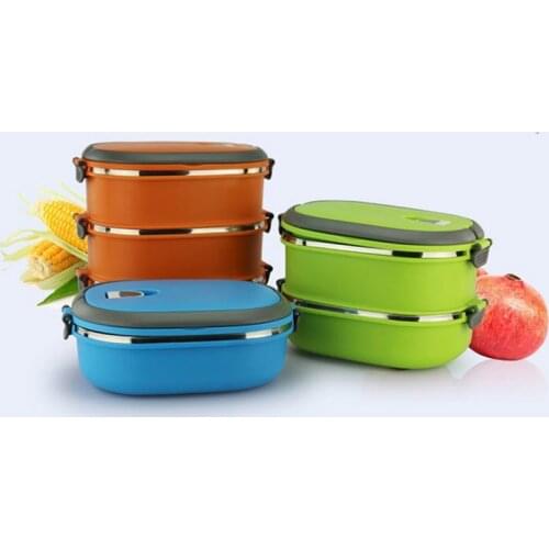 Multilayer Thermal Lunch Box Bento Lunchbox Solid Bowls Stainless Steel Food Container Kitchen Dinnerware Heated Storage Kids