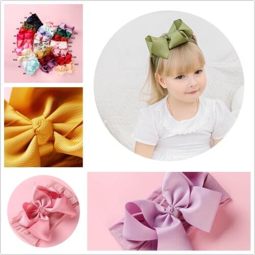Fashion Ribbon Bows Wide Headband For Children Big Large Bow For Women Soft Headbands Baby Girls Satin Trendy Kids Accessories