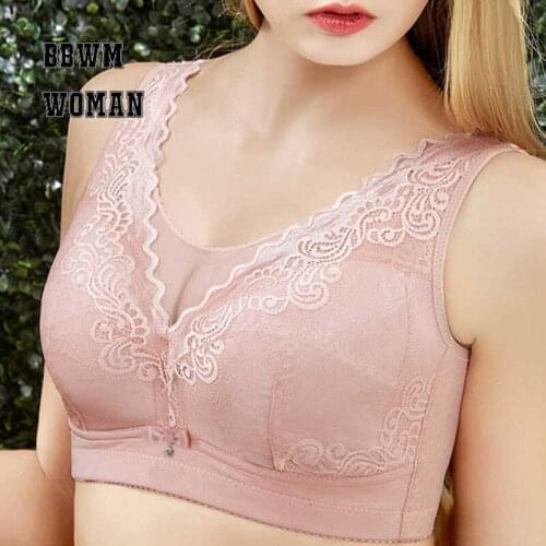 Underwear Bras No Sponge Big Chest Bra Plus Size No Rims Full Cup Ultra-thin Breathable Sexy Bra ZO920