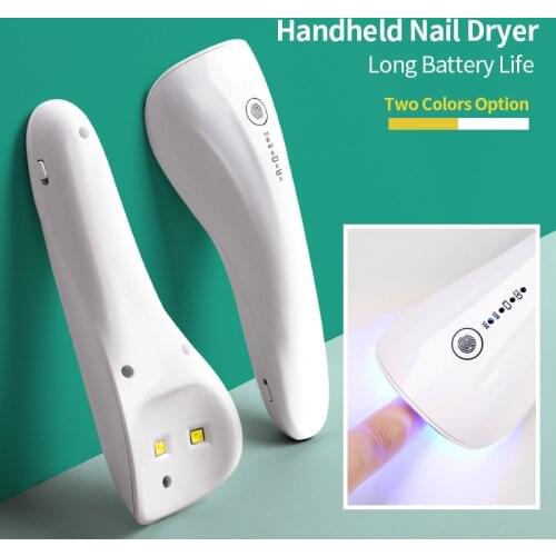 New Handheld Nail Dryer Cordless 3 UV Lamps Light Eyelash Quick-drying Mini Phototherapy Lamp Rechargeable Nail Manicure Tool