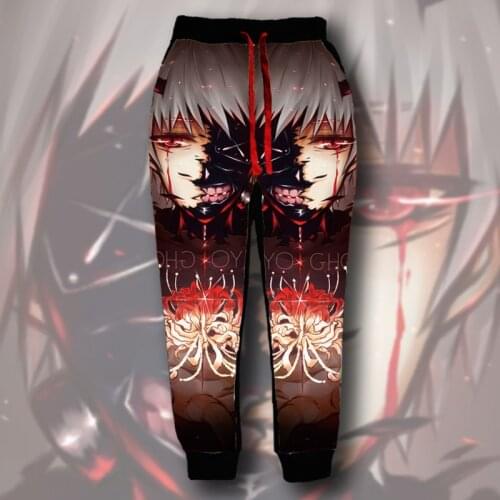 New Arrival Novelty Joggers Pants Tokyo Ghoul Cosplay kaneki ken Pants Harajuku Anime Mens Joggers