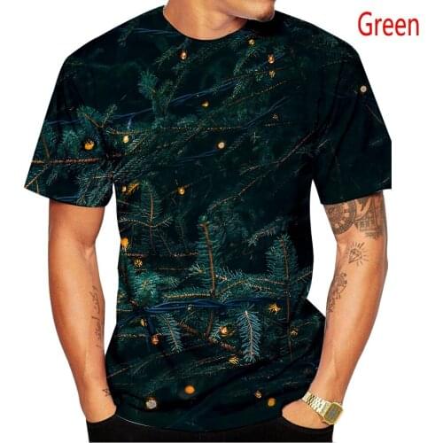 New Design Unisex Hot Sale 3D christmas t shirt Digital Print Cool Fashion Casual men/women t shirt