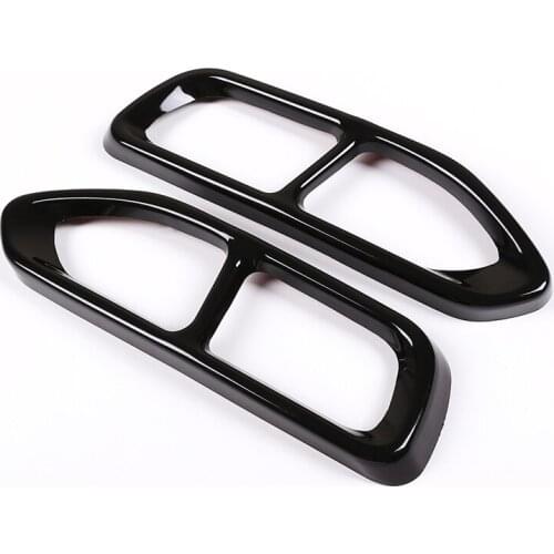 304 Stainless Steel Exhaust Tailpipe Cover Trim For BMW 7 Series G11 G12 730 740 750li 2016 2017 2018 Accessories Glossy Black
