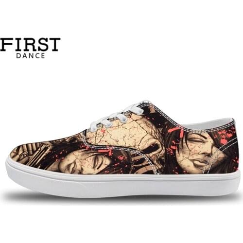 Custom Shoes Printing Your Logo On Shoes Spring Canvas Lightweight Flats Women Lace Up Walking Sneaker Sport Footwear 35-45