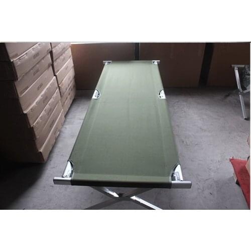 Outdoor camping fishing chair army bed lunch break siesta folding bed accompany disaster relief aluminum alloy simple bed