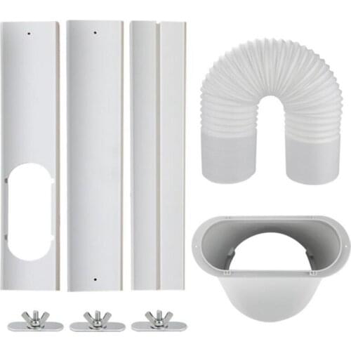 Portable Air Conditioner Window Kit With Coupler Adjustable Window Seal For AC Unit,Universal For Ducting With 5.9 Inch