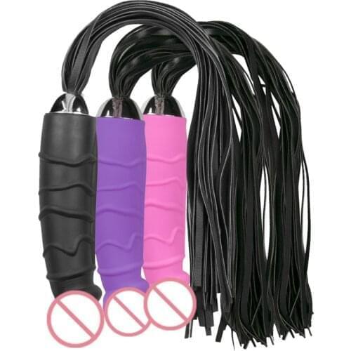 Adult Sex Toys Silicone Simulator Penis Leather whip Bdsm Sex Slave Fetish Flirting Toy Massage Masturbation Female Sex Products