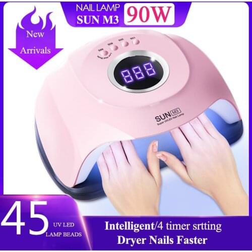 SUN M3 180W Nail Dryer UV LED Nail Lamp LCD Display Hybrid LEDs Dryer Lamp for Curing Gel Polish Nail Manicure Tools
