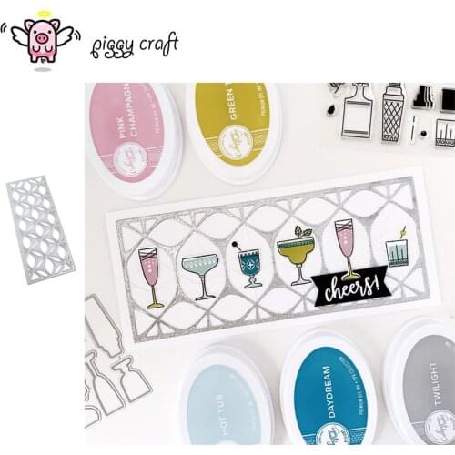 Piggy Craft metal cutting dies cut die mold Garland rectangular frame Scrapbook paper craft knife mould blade punch stencils die