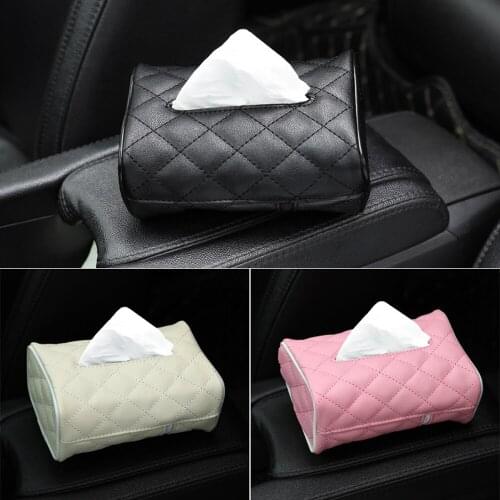 Auto supplies tissue set tray paper towel package Car interior tissue box sun visor chair back hanging straps can fixed creative