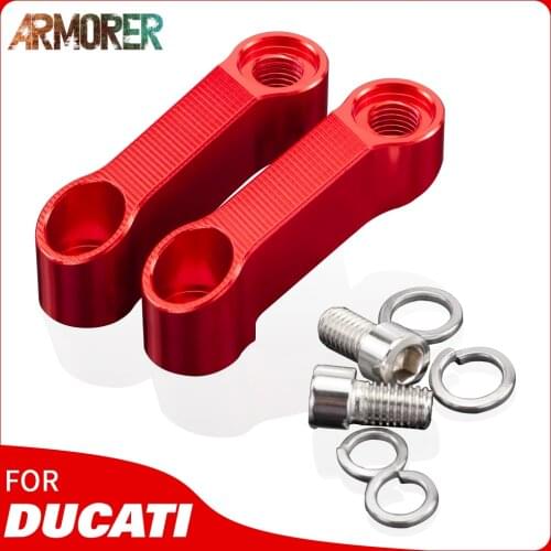 Motorcycle Mirror Extend Riser Spacers Extension Adapter Universal Motorcycle Accessories For Ducati Monster 696 796 848 Diavel
