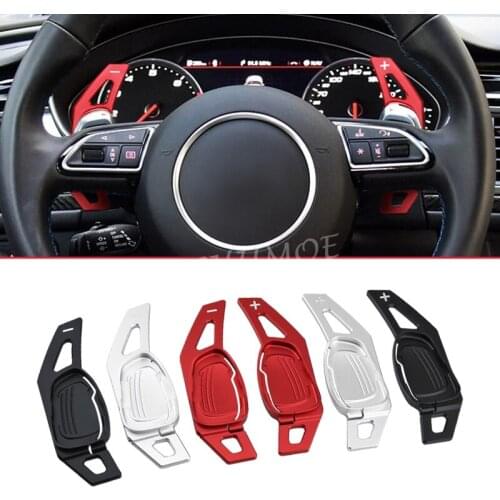 Steering Wheel Gear Box Shift Paddle Extension For Audi RS3 RS4 RS5 RS6 RS7 RS Q3 Aluminum Interior Accessories Trims