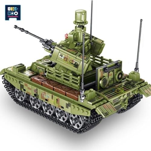 UKBOO 884pcs WW2 Military Tank Building Blocks Army Soldier Figures Weapon Chariot Model Bricks Construction Toys for children