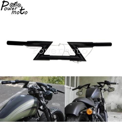 Motocross 1" Z Bar Handle Drag Bar 4" Rise 25mm Handlebar for Harley Sportster Dyna Street Fat Bob Cafe Racer Triumph Chopper