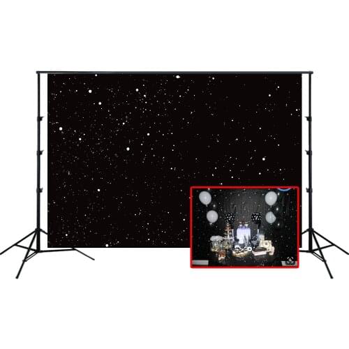 Universe Star Black Backdrop Galaxy Birthday Party Photography Backdrop Baby Shower Banner Newborn Studio Wall Decoration Poster