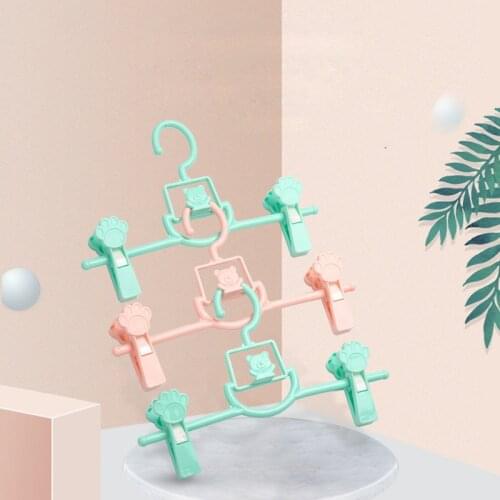 Retractable Childrens Hangers Thick Durable Plastic Kids Clothes Shelf Cartoon Baby Drying Rack No Trace Non-slip Adult Hanger