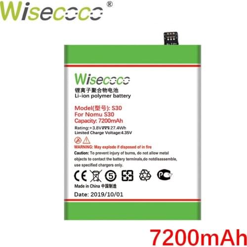 WISECOCO 7200mAh S 30 Battery For Nomu S30 Mobile Phone In Stock High Quality Battery With Tracking Number