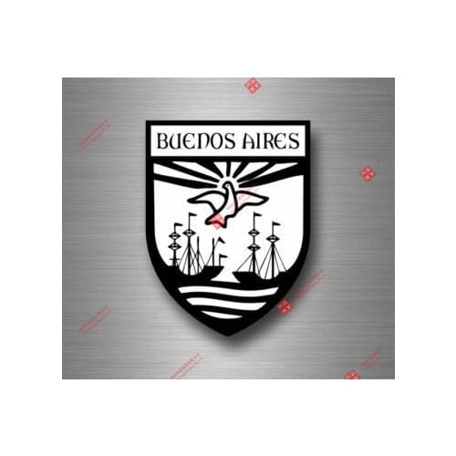 Funny Racing Sticker Decal Souvenir Car Coat Arms Shield City Travel Argentina Buenos Aires Car Window Body Decorative Stickers