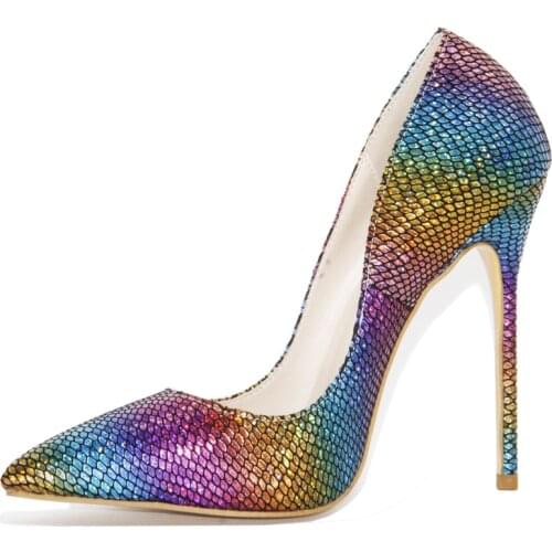 Fashion Womens Shoes High Heels Elegant Pointed Toe Party Coth Lady Shoes Plus Size x1851