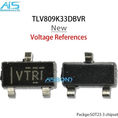 10Pcs TLV809K33DBVR sot23-3 3-Pin 3.3V Voltage supervisor reset IC with Active-low push-pull reset Marking VTRI VTR1