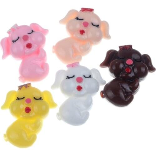 LF 20Pcs Mixed 27x30mm Resin Pigs Cabochon Flatback Decoration Crafts Embellishments For Scrapbooking Diy Accessories