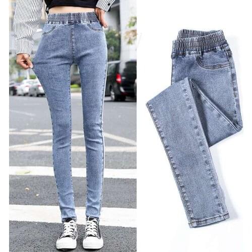 2020 Women Spring Summer Jeans Female Denim Pants Black Color Womens Jeans Stretch Bottoms Skinny Pants for Womens Trousers F92