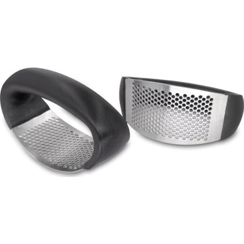 304 Stainless Steel Arc Garlic Press Household Manual Garlic Press Kitchen Circular Garlic Press Multifunctional Garlic Press