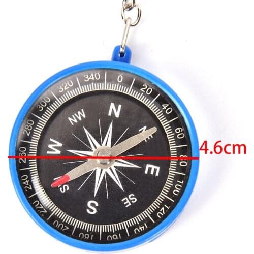 4.6cm Camping Plastic Compass Hiking Navigation Premium Outdoor Sports Hiking Pointer Pointing Guider Keychain 1PCS