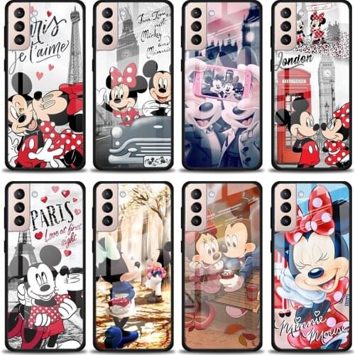 Mickey Minne Have Fun Tempered Glass Cover For Samsung Galaxy S21 Plus Ultra M21 M31 M51 A52 A72 Phone Case Coque