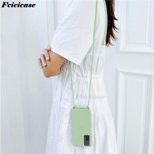 Necklace Lanyard Phone Case For Huawei Honor 10X Lite 9X 8X 20 30 Pro 20S 10i V10 V20 V30 V40 Play 5T Pro Strap Crossbody Cover