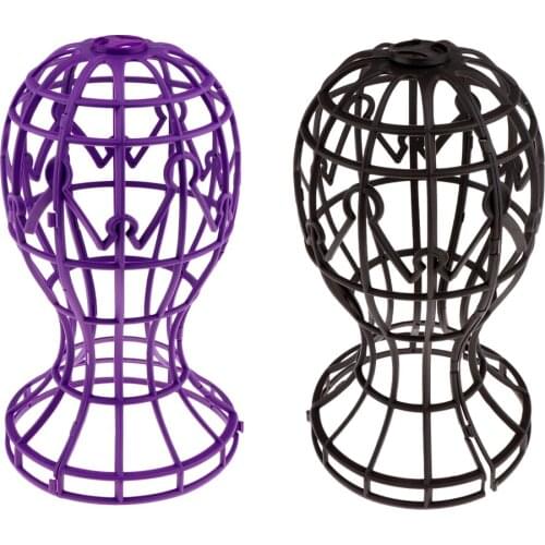 Travel Plastic Foldable Wig Holder Stand Hairpieces Display Stand Accessory Hat Cap Display Storage Stable Dryer Rack