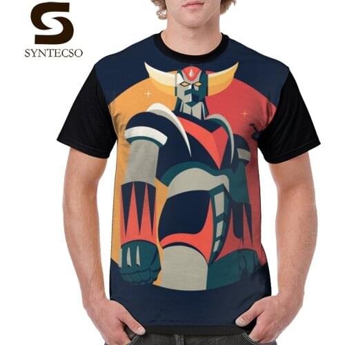Mazinger Z T Shirt Mazinger Z Super Hero T-Shirt 100 Percent Polyester Oversized Graphic Tee Shirt Classic Short Sleeves Tshirt