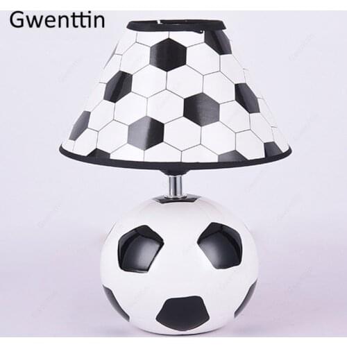Football Table Lamps Standing Desk Led Light Fixtures for Bedroom Bed Lamp Childrens Room Soccer Luminarias Kid Gift Home Decor