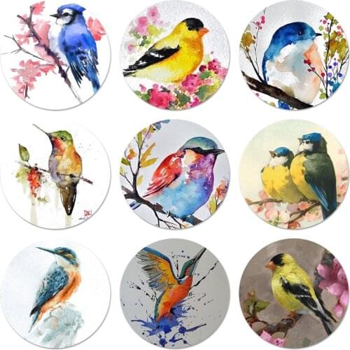 Bird Beautiful Icons Pins Badge Decoration Brooches Metal Badges For Backpack Decoration 58mm