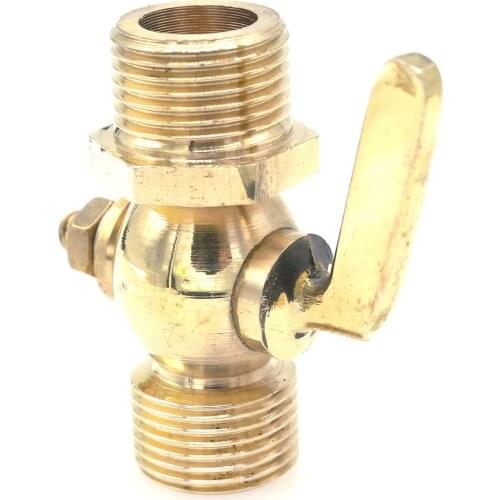 Brass Drain Petcock Shut Off Valve 3/8" BSP Male Threaded For Fuel Gas Oil Air